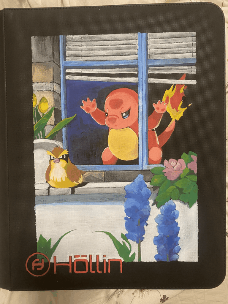 I painted my binder with my favorite card art