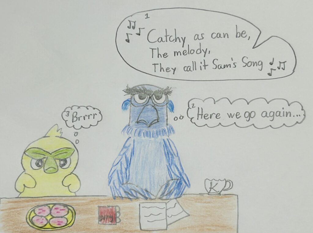 Sam the Eagle (Muppets) and Browt (Pokemon)