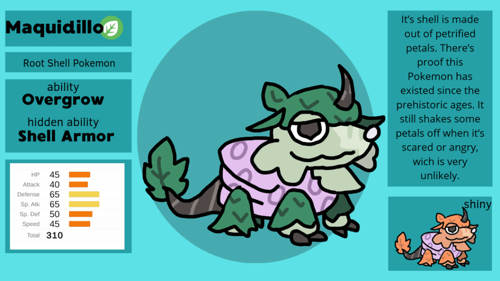Finally got to finishing my grass type starter for my region!