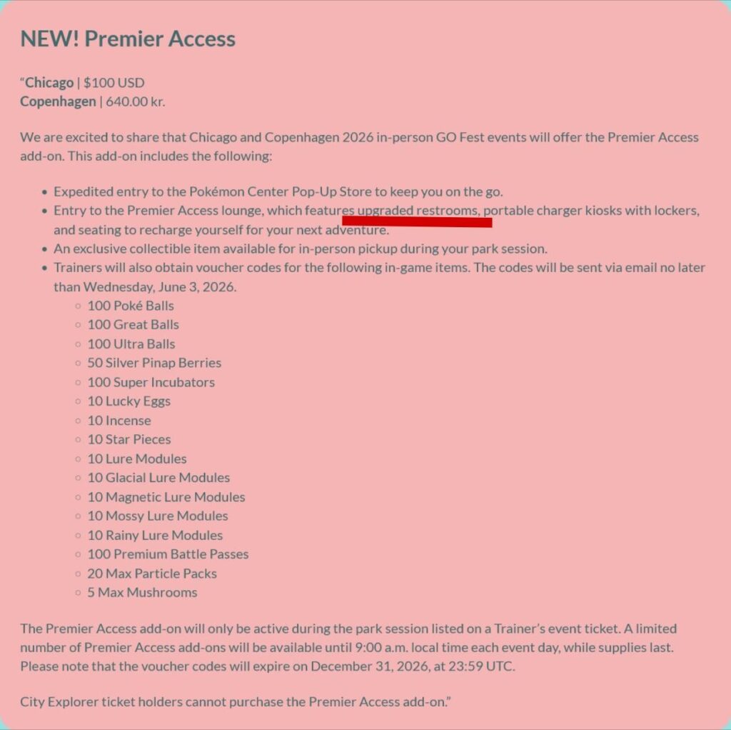 Niantic is literally advertising GO Fest add-ons with Premium shitters lmao