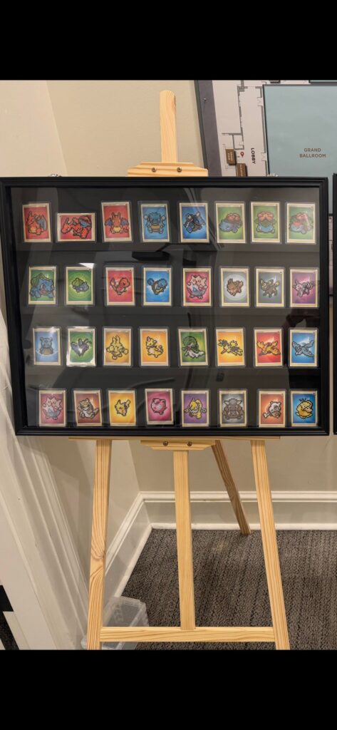 Hey guys I make custom cross stitch pokemon cards!