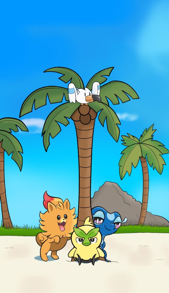 Decided to make some art of the Gen 10 Starers. Who else here loves Browt? 🌱🐤