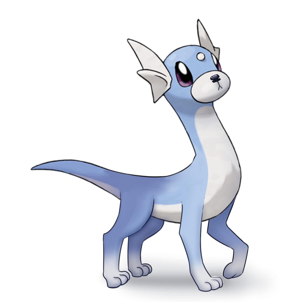 Hello. I made dratini dog-shaped.