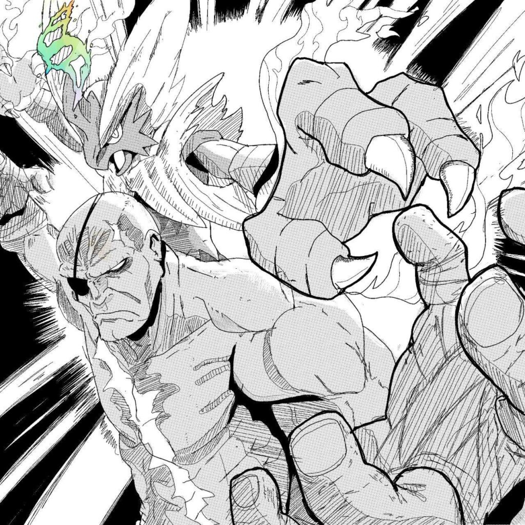 Sagat from Street Fighter and Mega Blaziken crossover (by me)