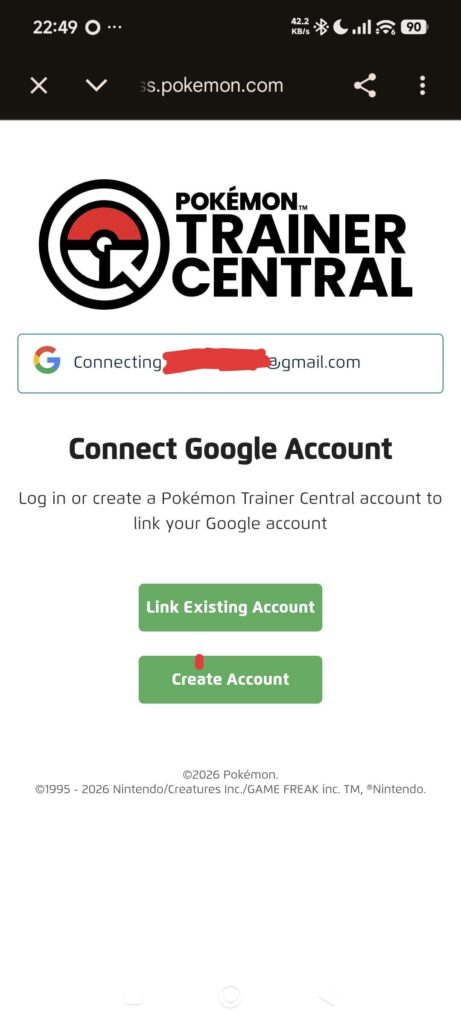 Signing back into PokémonGo