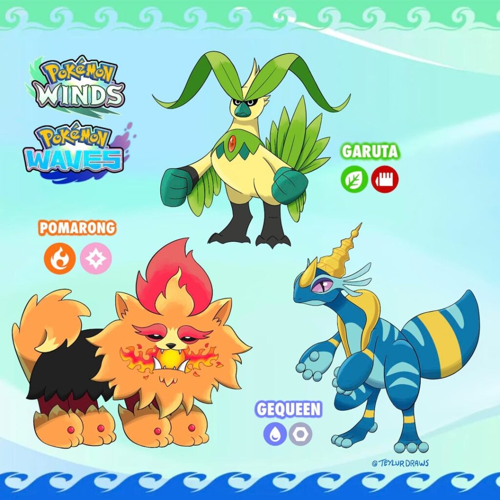 My take on evolutions for the new starters!