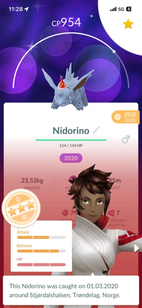 What could I get for this shiny party hat nidorino?