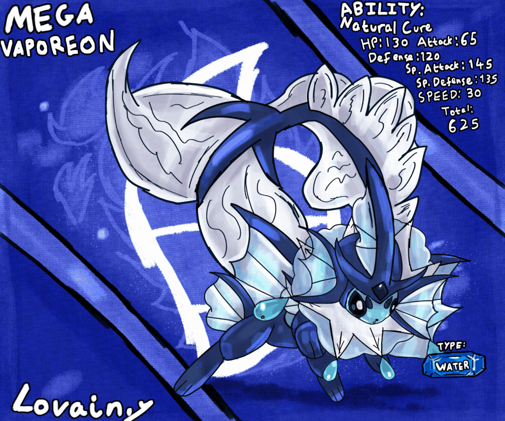 My take on Mega Vaporeon (OC)