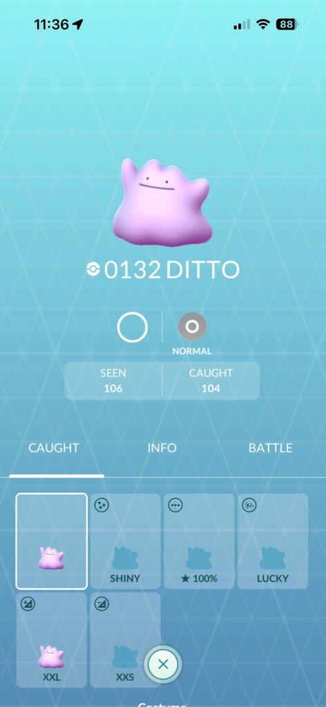 What are the shiny odds for ditto?
