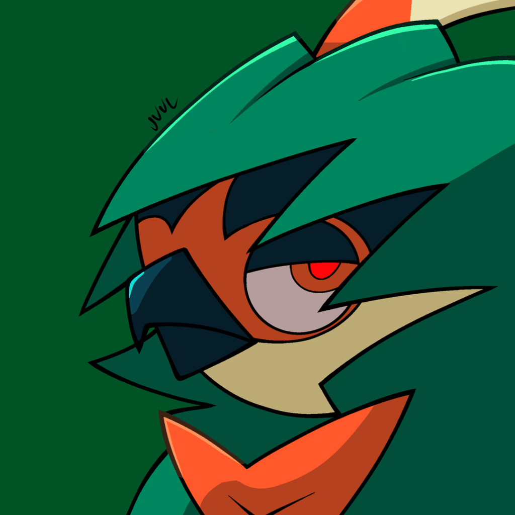 Drawing my favourite Pokemon of every type. Grass is Decidueye[OC]