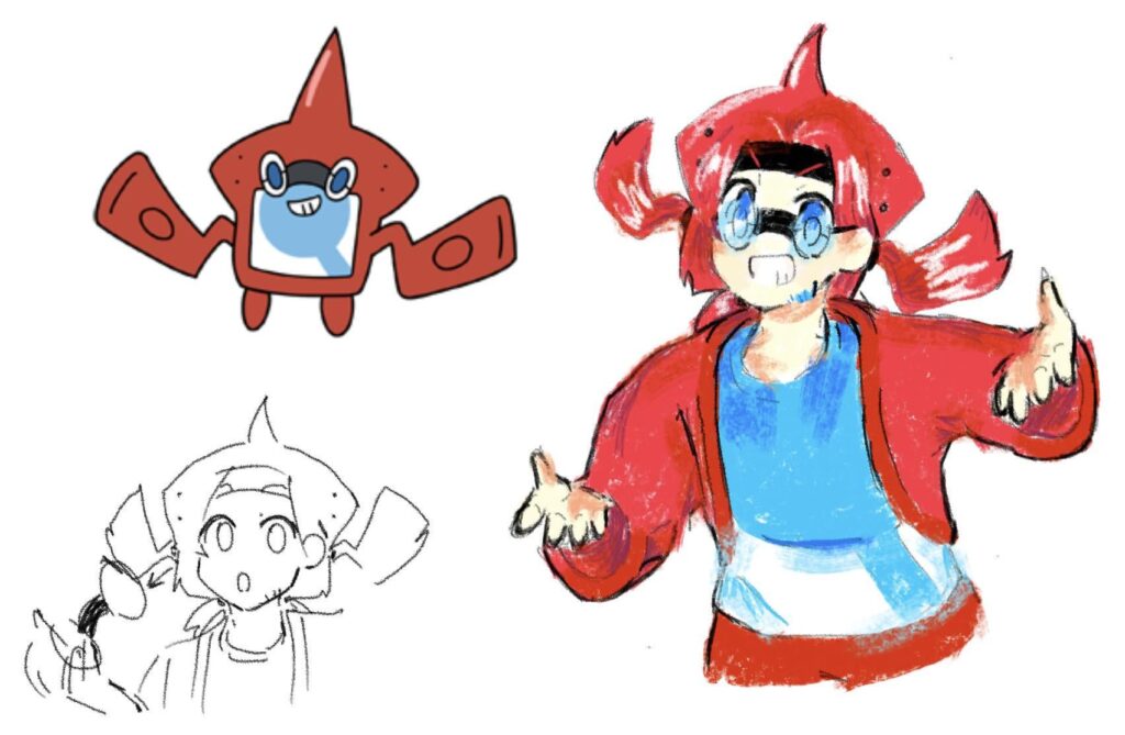 (OC) Rotom Dex gijinka