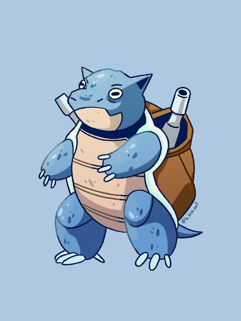 Blastoise illustration by me [OC]