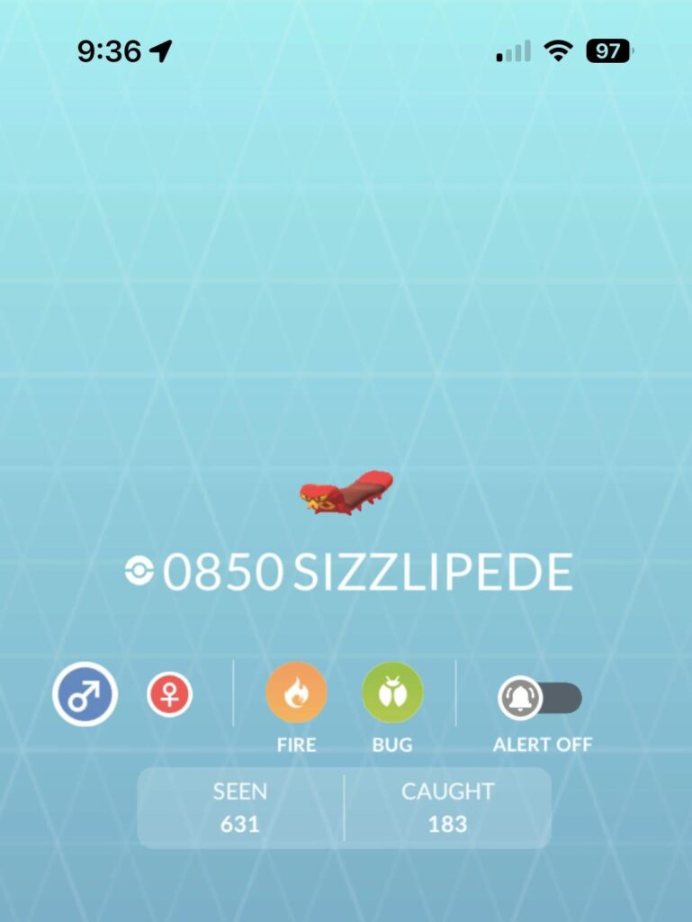 What are shiny sizzlipede rates?