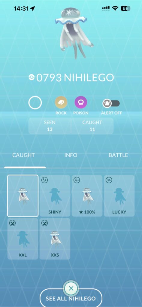 hundo before shiny is wild