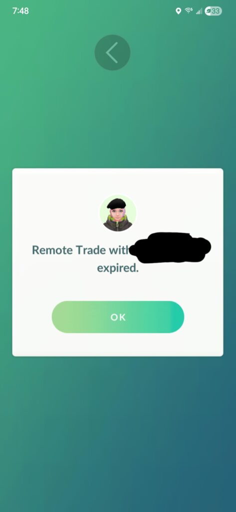 This is driving me insane to the point Im gonna stop playing until its fixed. Expired Remote Trade notification endlessly pops up!