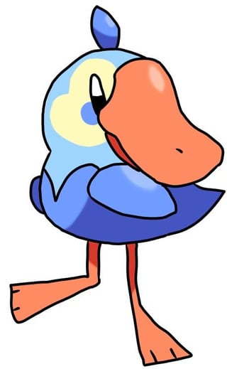 The water starter from my new region, Dewduk!