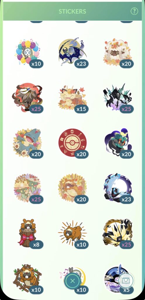 How many of each sticker do you save?