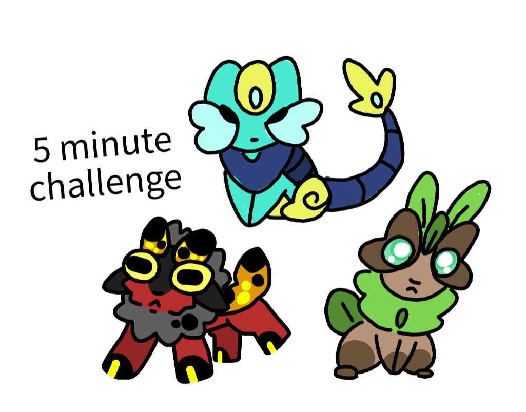 Can you draw all three of your starters in just 5 minutes???