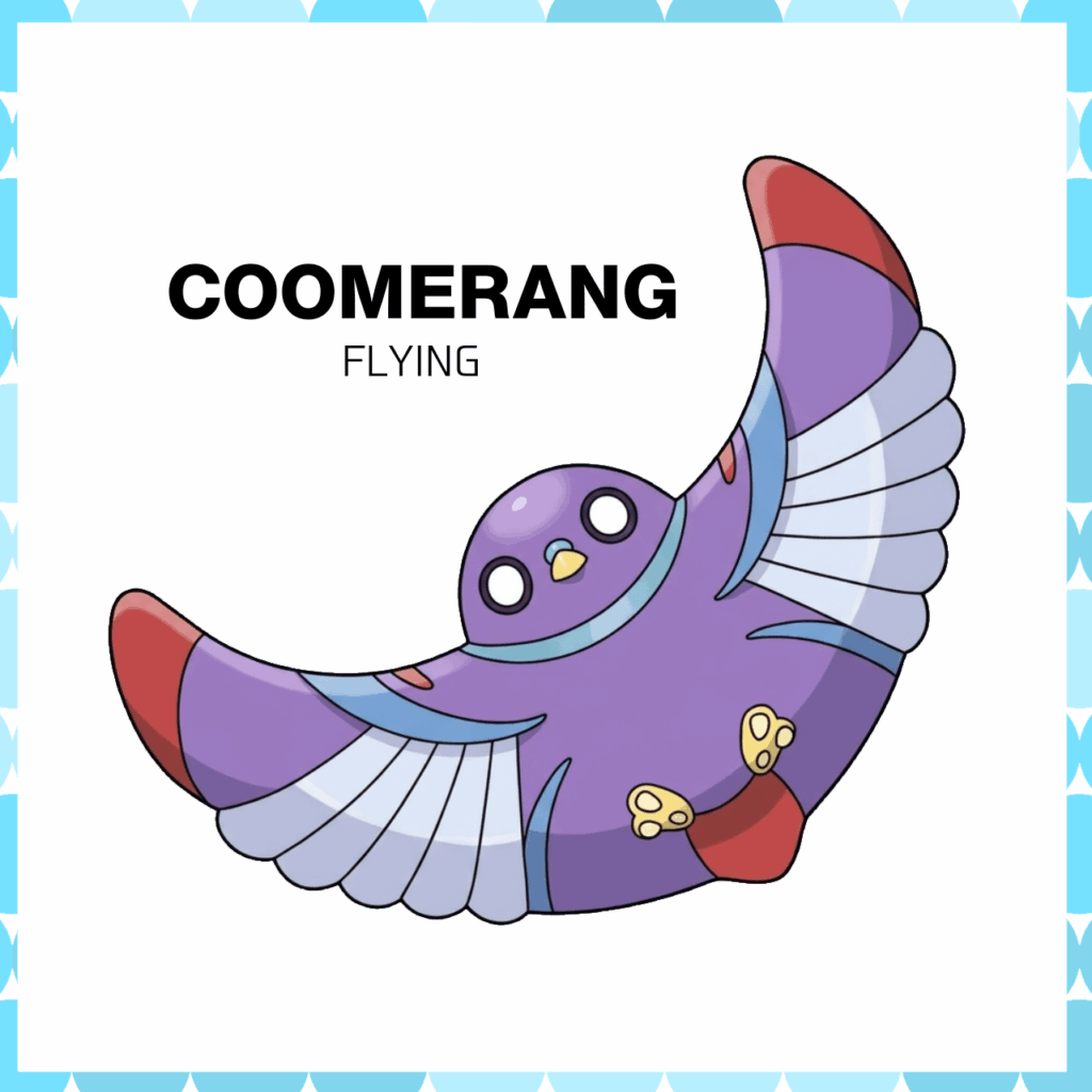 Behold! my child, Coomerang (homing pigeon + boomerang)