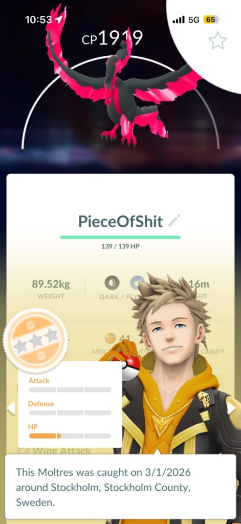 When I finally decided to use my Masterball