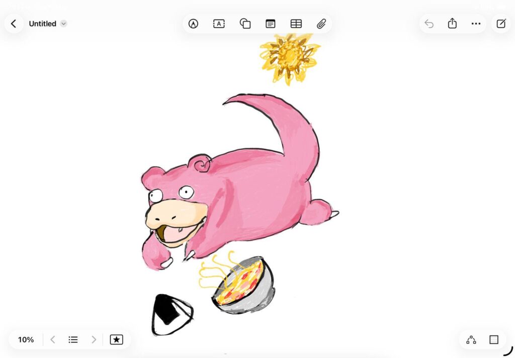 Tried to draw in iPad...One id most goofy and silly Pokemon :))