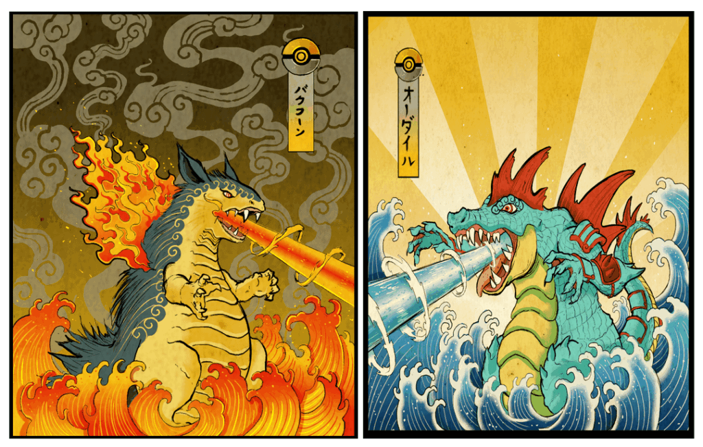 Pokemon Johto reimagined in Japanese mythology. Which ones should I do next?