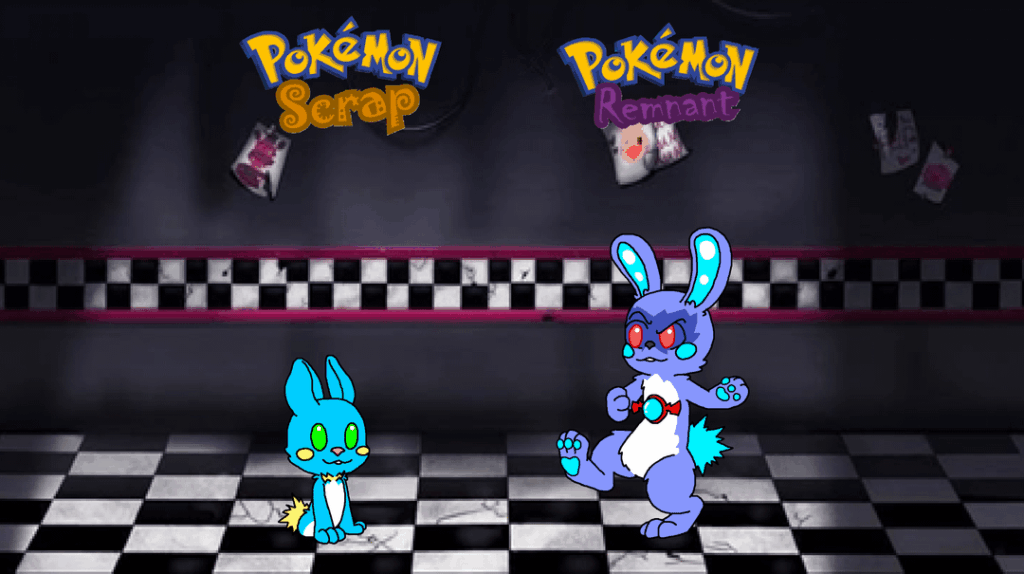 Day 3 of the FNAF-inspired fakedex- Pikachu clone, regional canine, plant and secondary bug