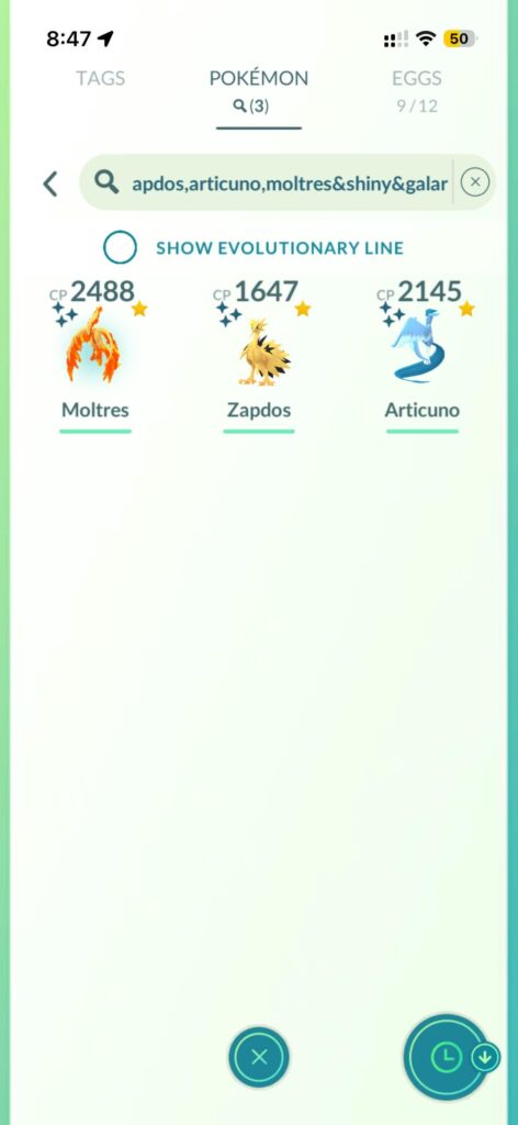 Finally completed my Shiny Galarian Trio 😍😍