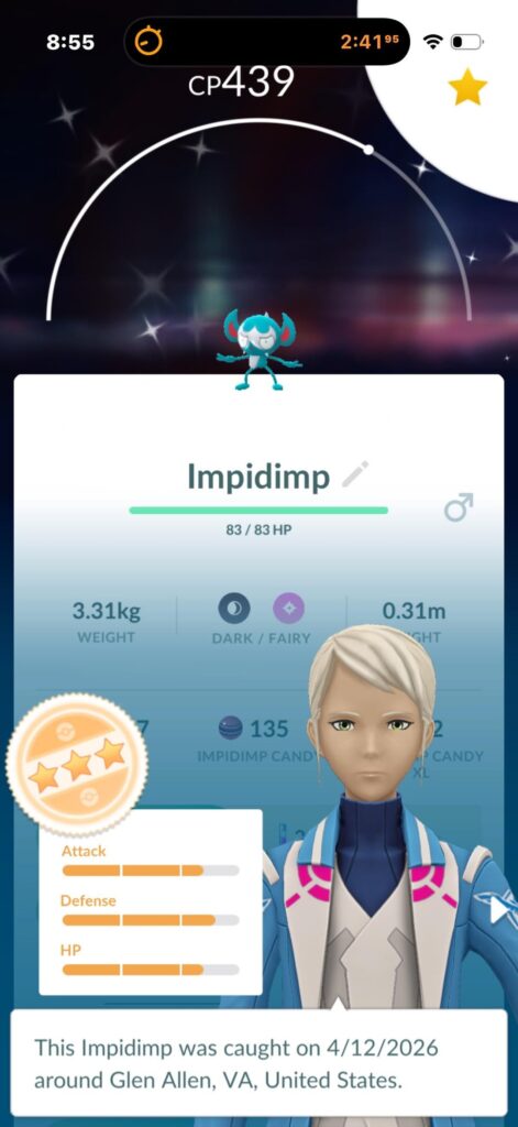 Hatched one of my chases today… but my mom hatched a shiny Larvesta outdoing me😭