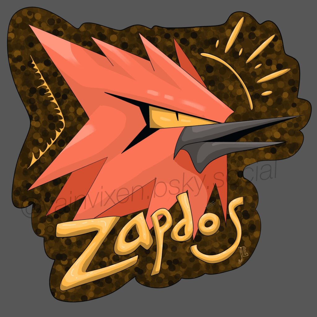 Galerian Zapdos Badge ~~ Art by me @vainvixen202
