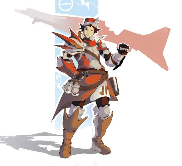 Just imagined Red as a Monster Hunter