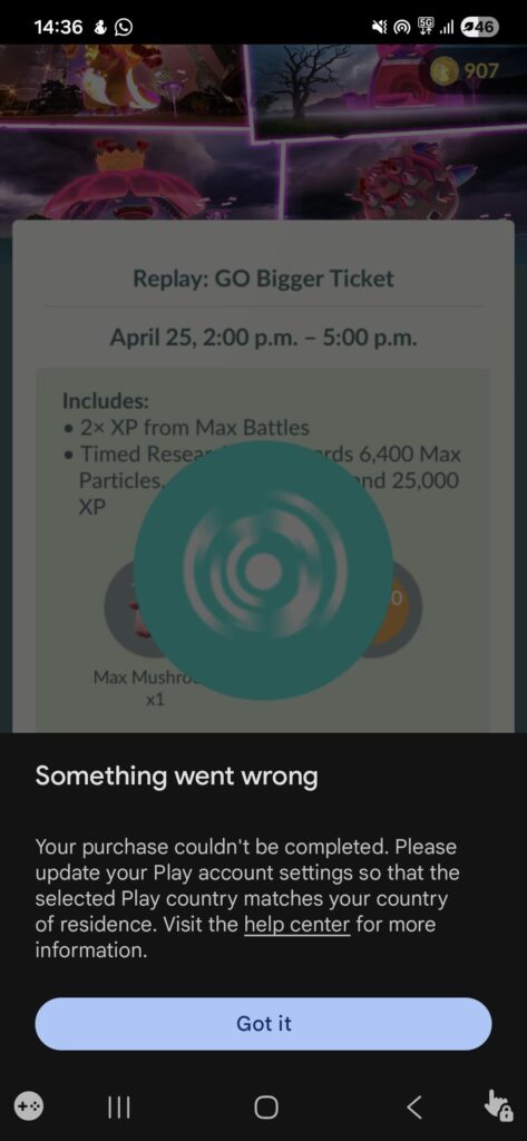 Google Play Bug