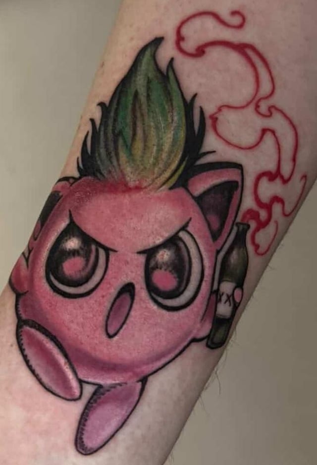 Hi! Not the biggest Pokemon fan, but Jigglypuff is amazing. So I got a new tattoo! :D