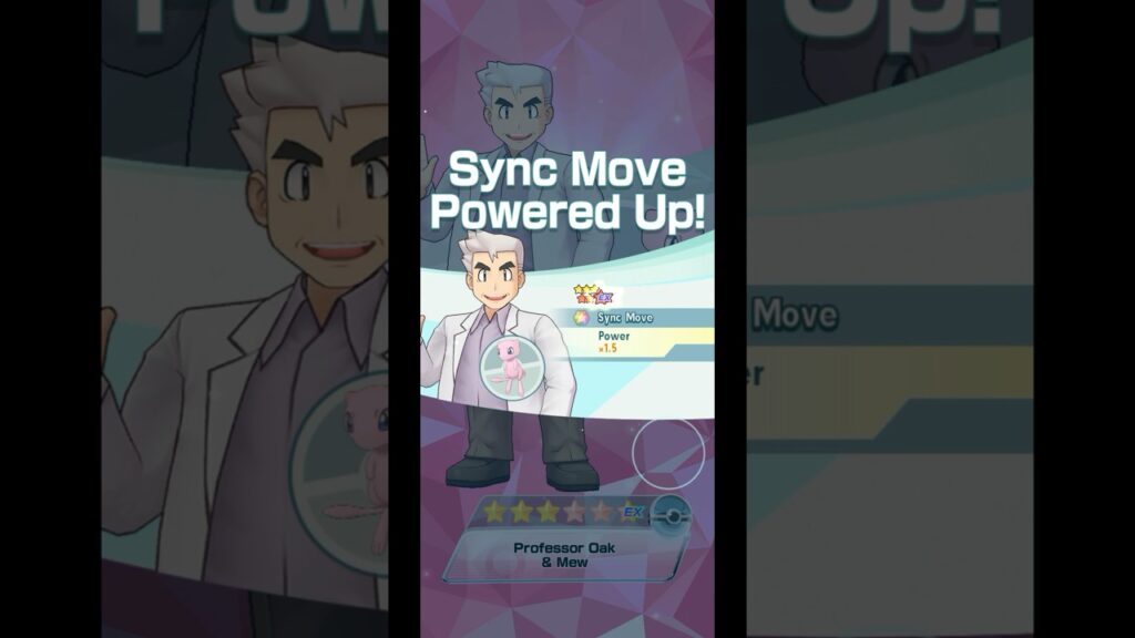 turning Professor oak/mew sync pair into EX! #pokemon #pokemonmasters #anime #roleplay #ytshorts