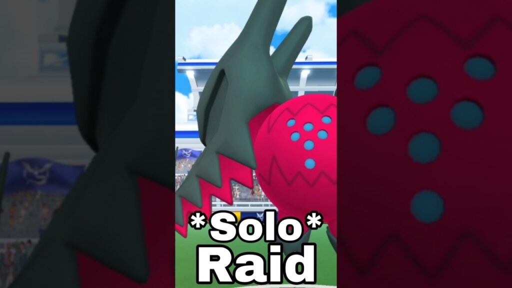 *SOLO* Regidrago Raid with Mega Rayquaza in Pokemon GO.