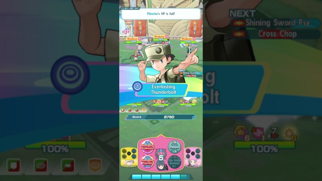 [Pokemon Masters EX] Psychic team 1-2 clear against Bea extra circuit 7