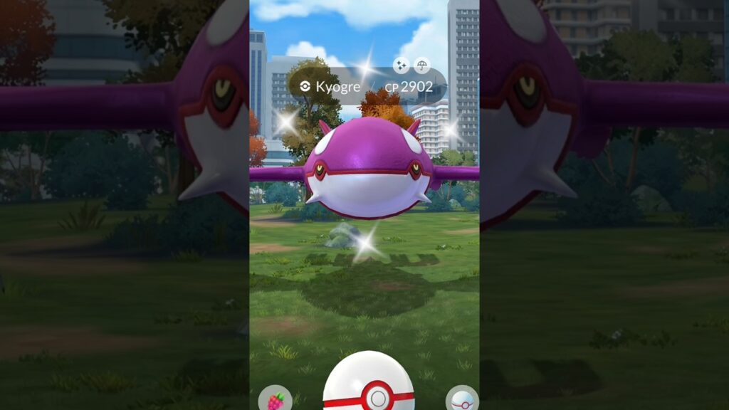 Catch Shiny Kyogre When instantly Raid Appear! #shorts #kyogre #pokemon #legendary #raid #ultragoo