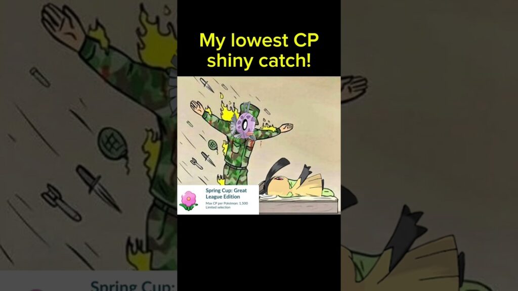 My lowest cp shiny catch! | Pokemon Go Spring Cup: Great League Edition clutch moment