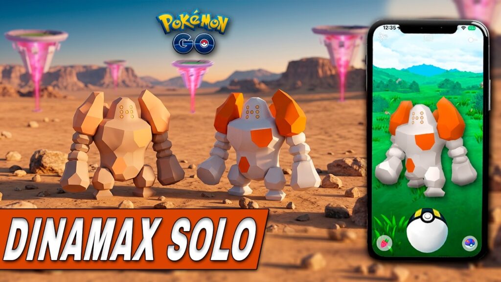 Como Venci o Regirock Dinamax Sozinho no Pokemon GO - Dinamax Solo