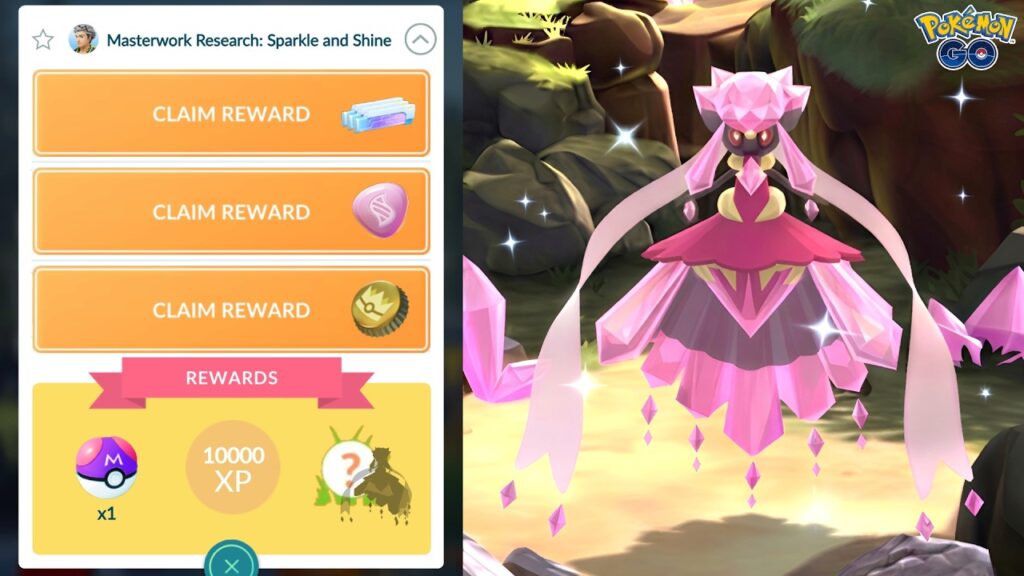 Shiny Diancie Masterwork Research Walkthrough in Pokemon GO