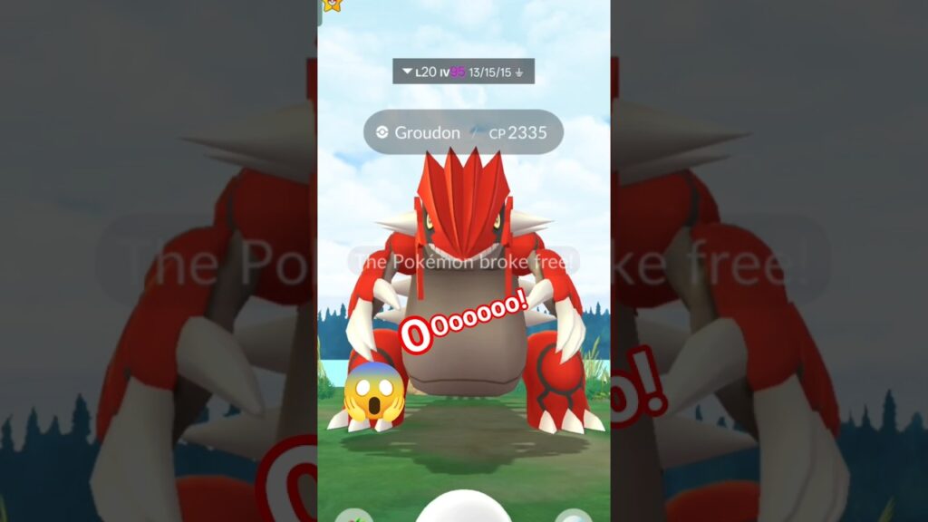 #I CAUGHT GROUDON#pokemon go #I DEFEAT GROUDON# HOW TO CATCH GROUDON