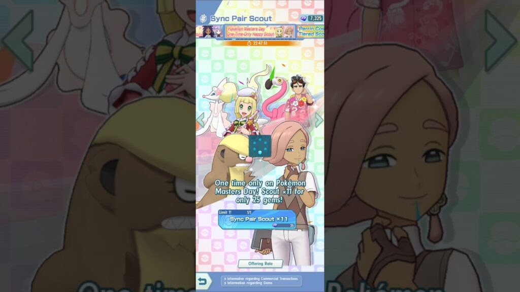 Pokemon masters day one time only happy scout #pokemonmasterexgameplay #pokemon