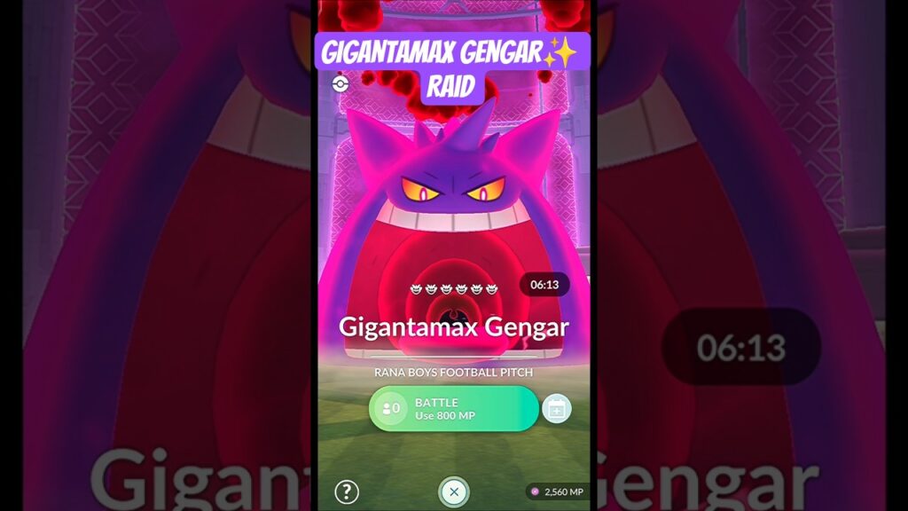 Gigantamax Gengar Raid In Pokemon Go #pokemongo #pokemongoraid #gigantamaxraid #pokemongoshorts