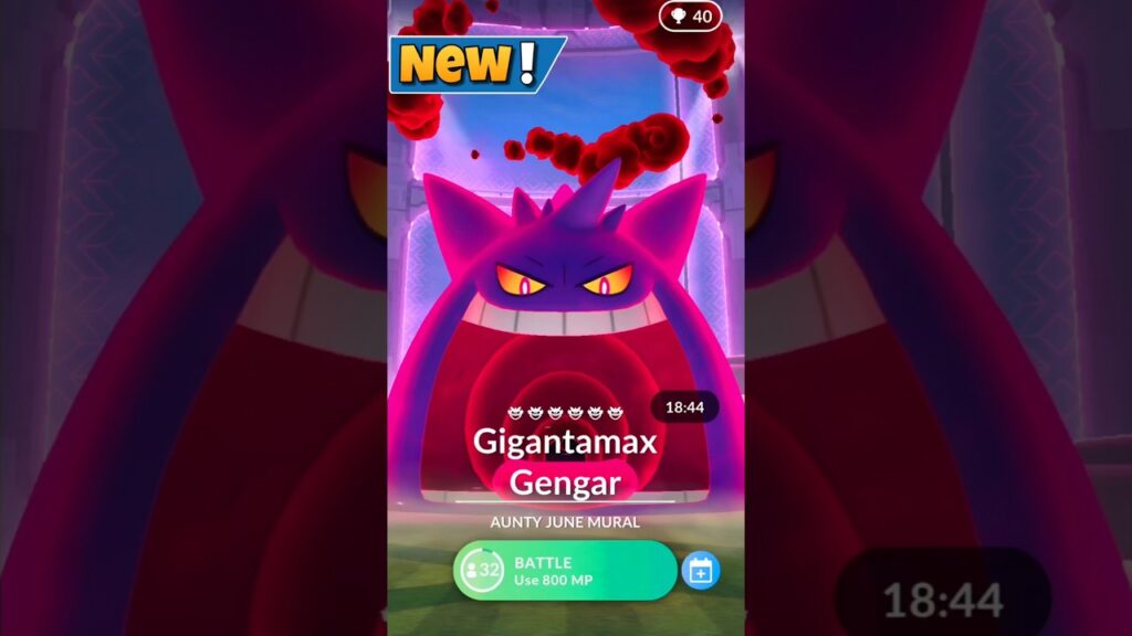 Gigantamax Gengar Battle in Pokemon Go #shorts #gigantamax #gengar