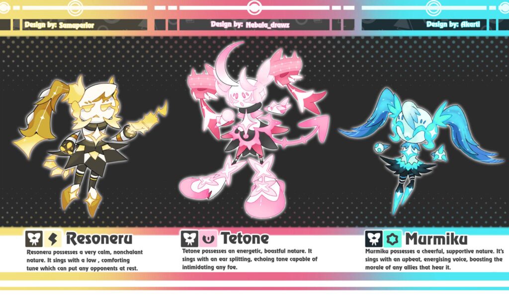 Vocaloid Fakémon (by @nebula_kitsune)