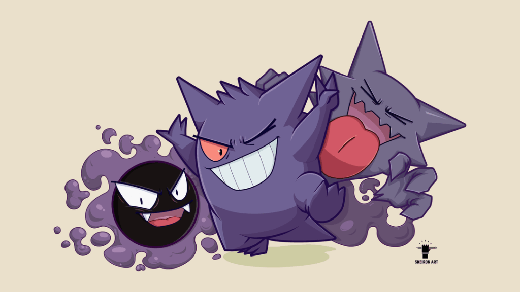 [OC] Gengar, Haunter & Gastly Fan Art