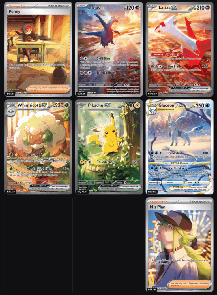 "Sunkissed" Pokemon Cards