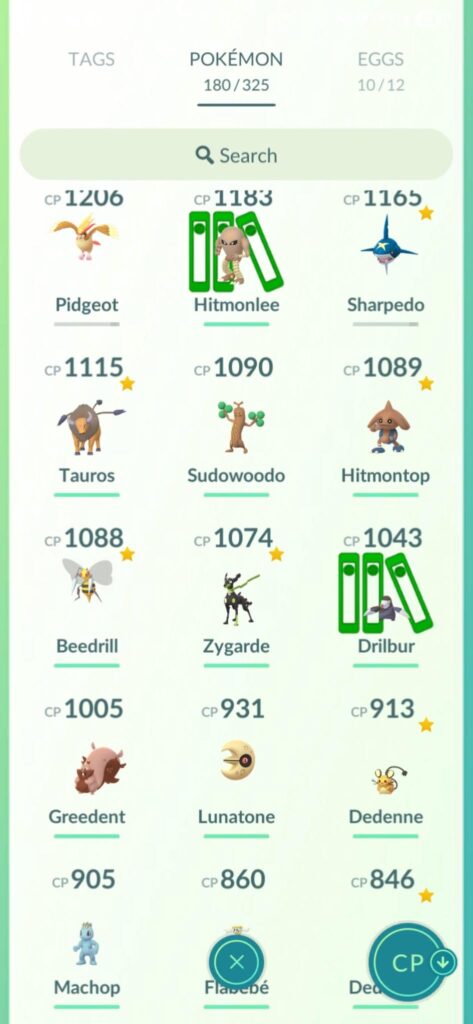 Wife has something strange we've never seen on her pokemon screen, what is it?
