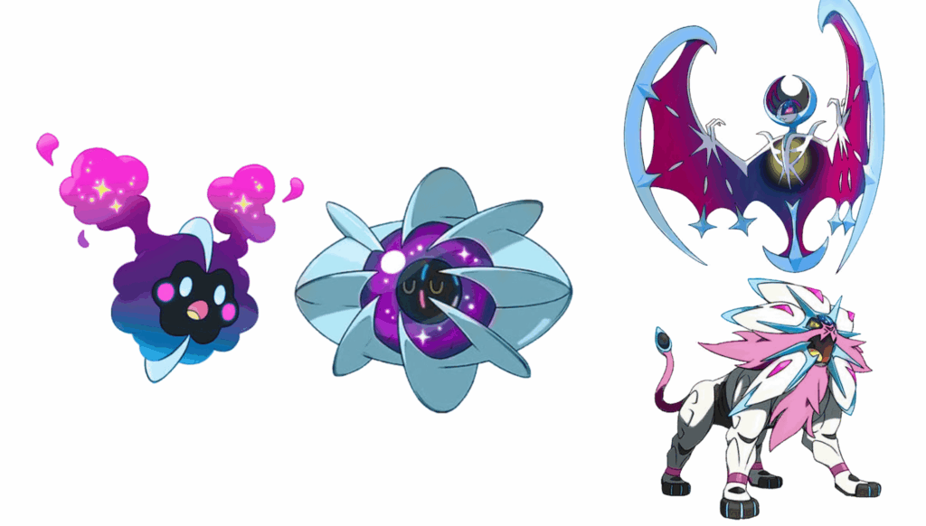 I remade the shines for cosmogs whole line