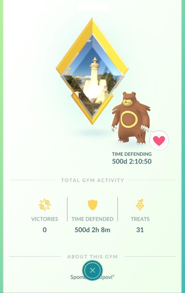 What’s the longest time you’ve defended a gym for?